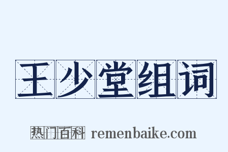 王少堂组词是什么意思的图片